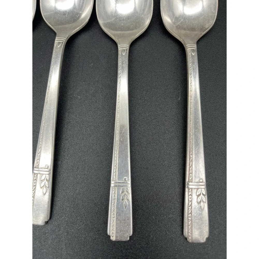 Grenoble Silverplate Teaspoon Set 6 Pieces Circa 1938 Oneida Silver